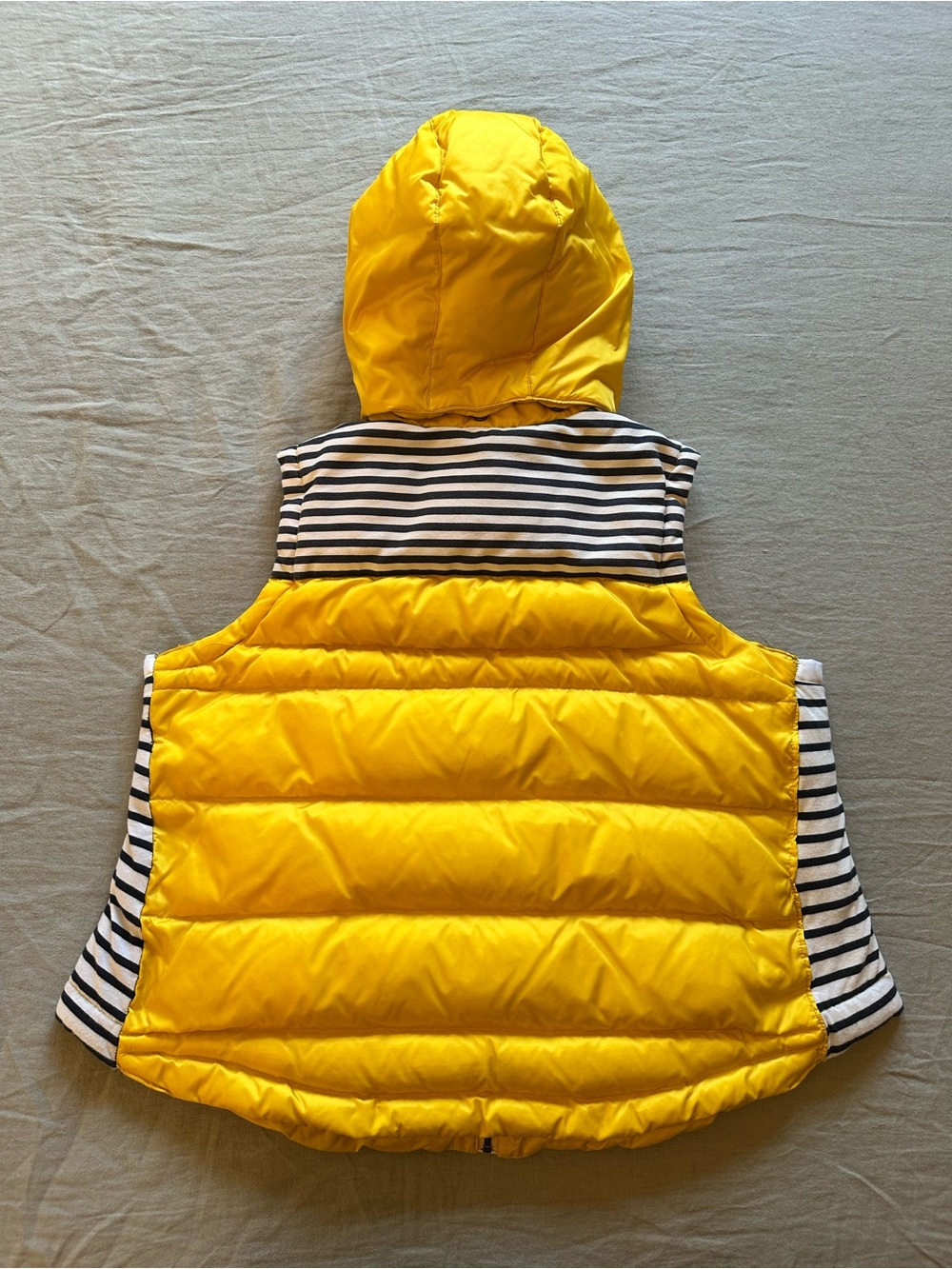 Boden Yellow Quilted Hooded Puffer Vest - Picture 3 of 5